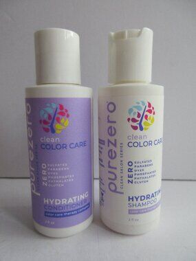Purezero Clean Color Care Hydrating Shampoo & Conditioner 3 oz ea TRAVEL SIZE